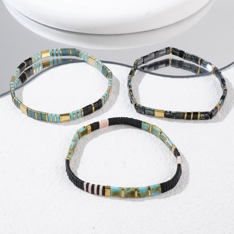 Cross-Border New Bohemian Style Hand Jewelry High-End Light Luxury TILA Beads Niche European Beads Women's Bracelets Wholesale