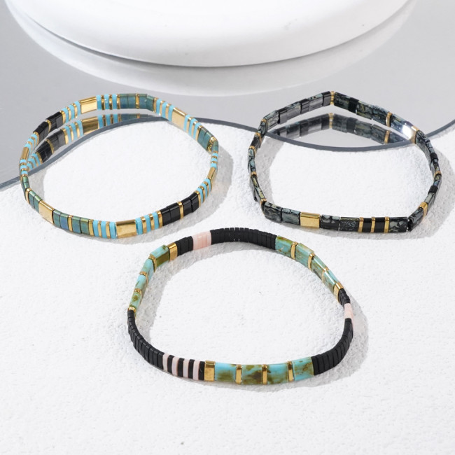 Cross-Border New Bohemian Style Hand Jewelry High-End Light Luxury TILA Beads Niche European Beads Women's Bracelets Wholesale