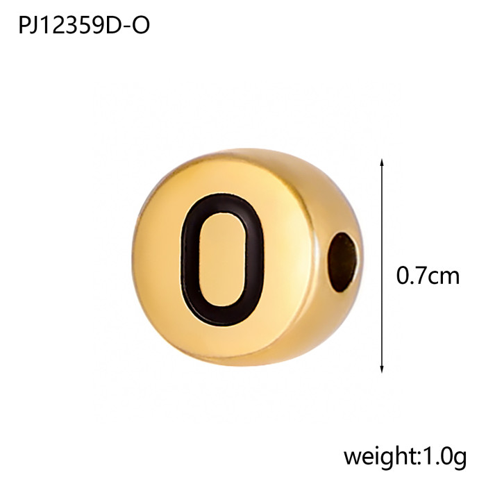 Hot Selling Alphabet Beads English Alphabet Beads Double-Sided Alphabet Round DIY Bracelet Beading Accessories Wholesale