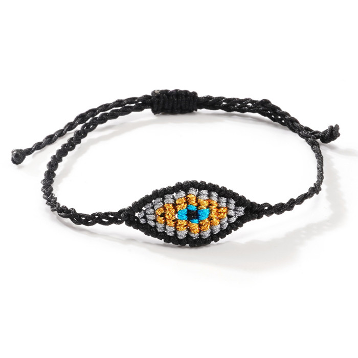 New Rhombus Devil's Eye Bracelet Red Jewelry Rope Handmade Adjustable Hot Sale