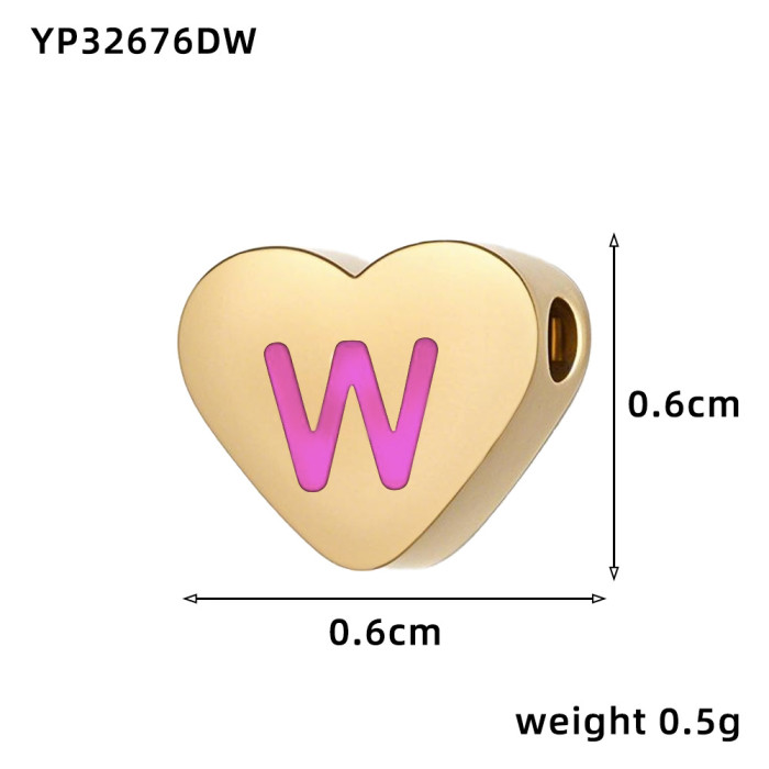 Hot Selling Small Exquisite casual 14K Love English Letter Titanium Steel Pendant Accessories Daily Matching Glossy Love