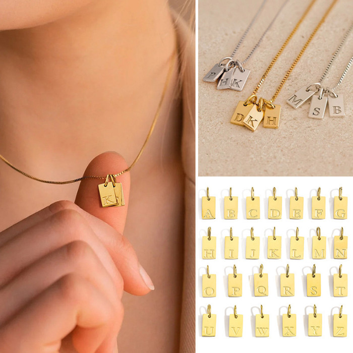 Amazon Hot-Selling Trendy Fashion Niche Light Luxury Versatile DIY Letter Pendant Daily Matching Accessories Wholesal...