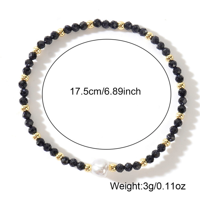 Summer Hot-Selling Natural Stone Beaded Bracelet Unisex Simple Personality Fashion Niche Light Luxury Versatile Bracelet