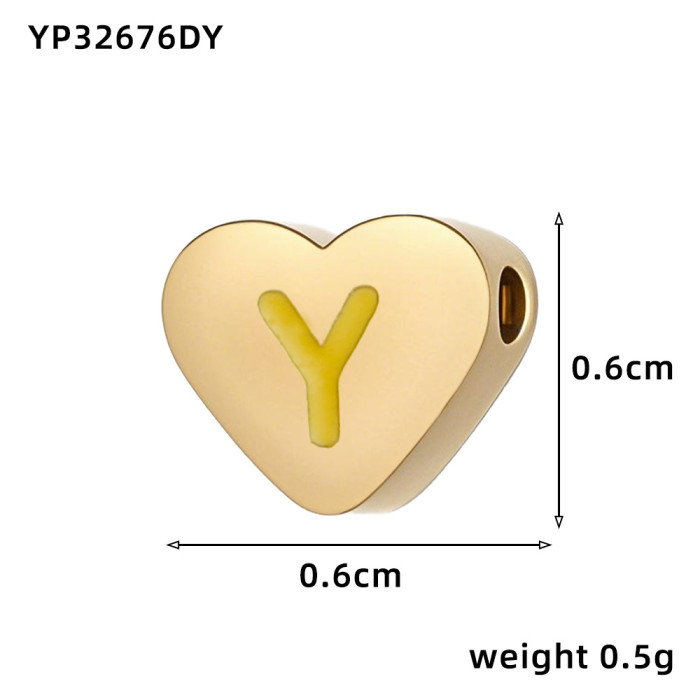 Hot Selling Small Exquisite casual 14K Love English Letter Titanium Steel Pendant Accessories Daily Matching Glossy Love