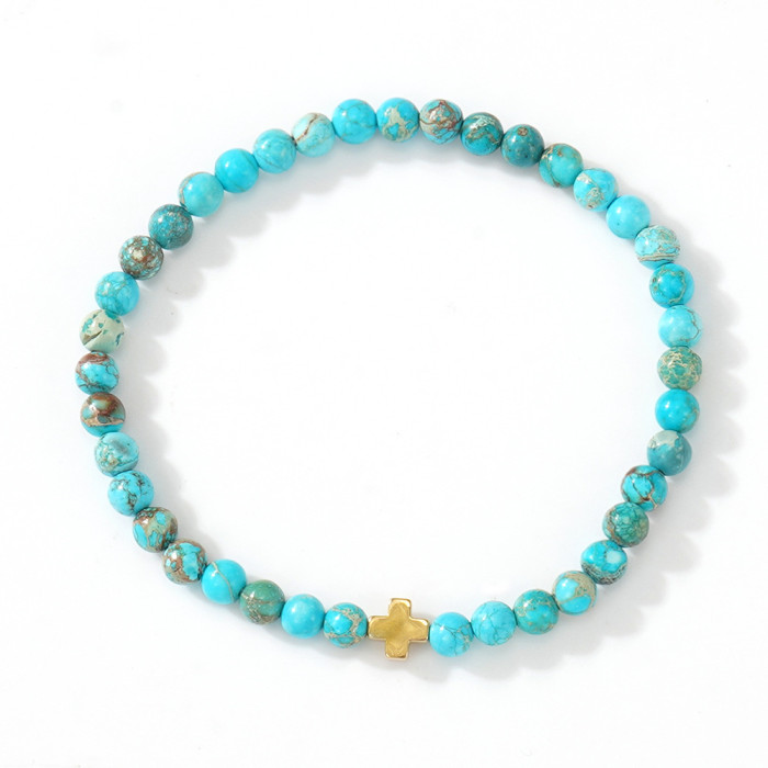 Fortune Yellow Tiger Eye Stone Bracelet for Men, Light Luxury High-End Cross Bracelet, Exquisite Natural Stone Jewelry Wholesale