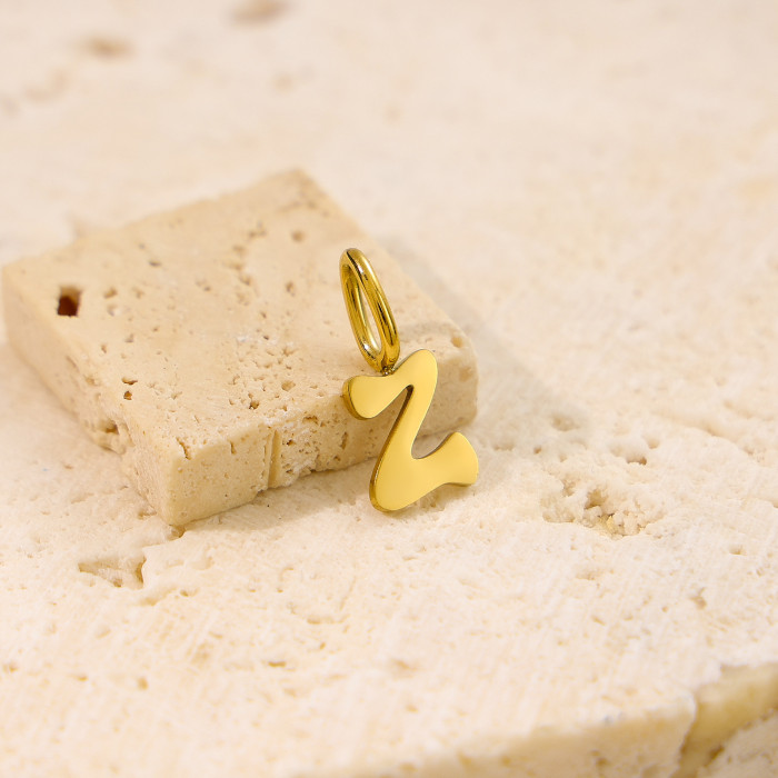 Style Stainless Steel Fashion Small Exquisite 26 English Small Letter Necklace Simple Versatile Accessories Wholesale