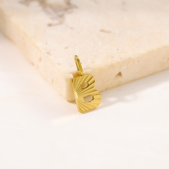 Cross-Border Hot-Selling New 26 English Alphabet Charms Pendants Personalized Stainless Steel Alphabet Charms Accessories Wholesale