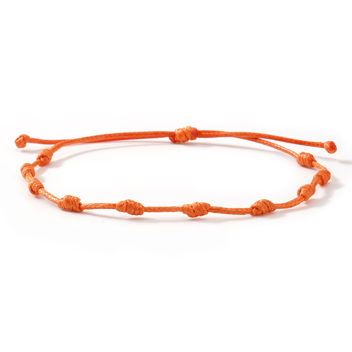 New Rainbow Color Ethnic Style Handmade Knot Rope Friendship Bracelet Adjustable Lucky Hand Rope Couple Small Ornaments