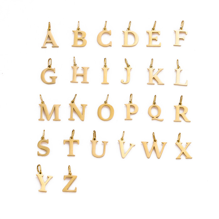 Amazon Hot-Selling Trendy Fashion Niche Light Luxury Versatile Titanium Steel Letter Pendant Daily Matching Accessories Wholesale