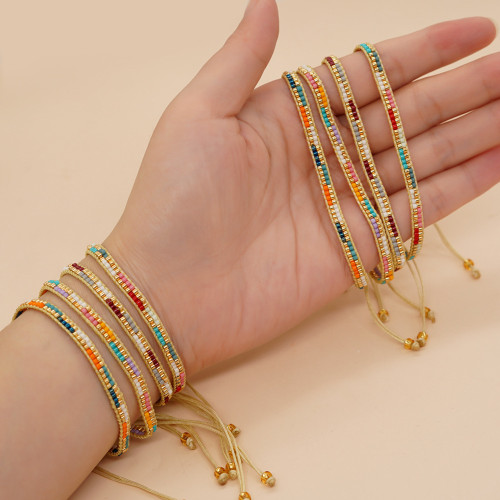 Amazon Beaded Bohemian Multicolor Adjustable Stackable Bracelet Hawaiian Fashion Simple Jewelry