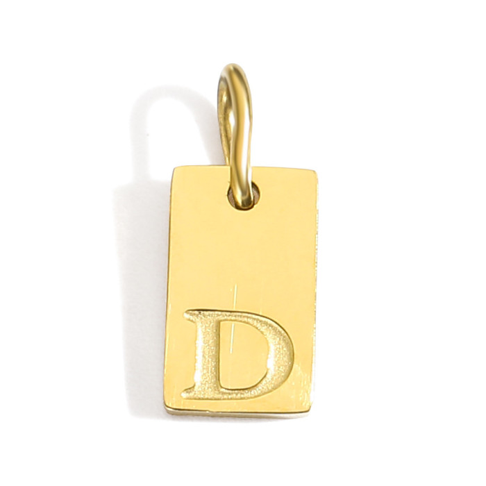 Hot Selling Stainless Steel Jewelry Accessories Birthstone Letter Pendant DIY Jewelry Accessories Colorful Rhinestone...