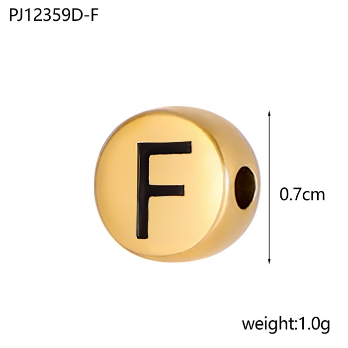 Hot Selling Alphabet Beads English Alphabet Beads Double-Sided Alphabet Round DIY Bracelet Beading Accessories Wholesale