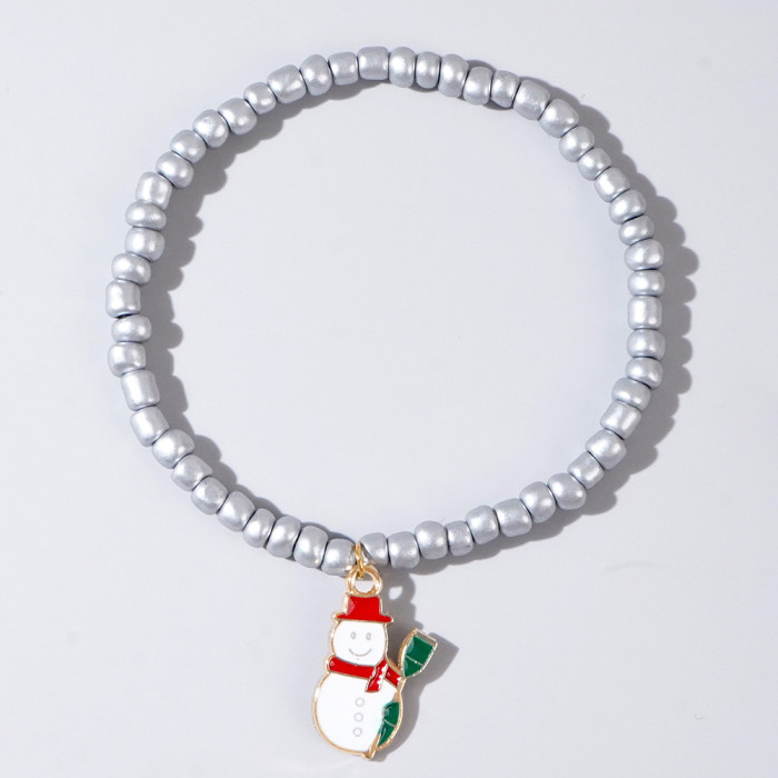 Christmas Limited Edition White Reindeer Head Bracelet Festive Atmosphere Accessory Niche Design Versatile Jewelry