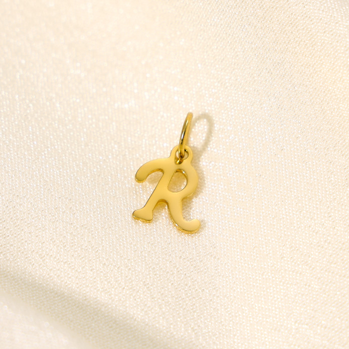 Hot-Selling New 26 English Letters Personalized Ins Style Stainless Steel Letter Accessories Jewelry Wholesale