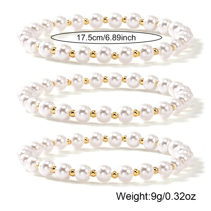 Factory Direct Simple Elegant Imitation Pearl Bracelet Niche Design Ins Style High-end Bracelet for Women Layered Wear