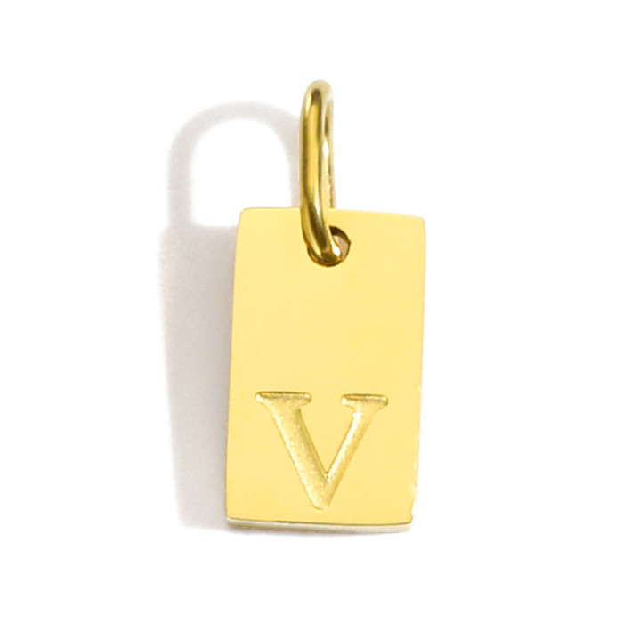 Hot Selling Stainless Steel Jewelry Accessories Birthstone Letter Pendant DIY Jewelry Accessories Colorful Rhinestone...