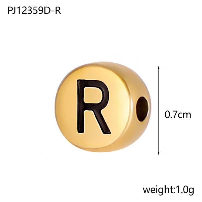 Hot Selling Alphabet Beads English Alphabet Beads Double-Sided Alphabet Round DIY Bracelet Beading Accessories Wholesale