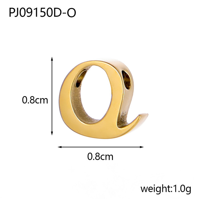 Amazon Cross-Border Hot-Selling Simple 26 Letter Pendant Necklace Earring Charms DIY Accessories Wholesale