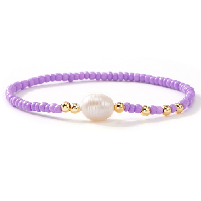 European and American Niche Design Multi-layer Stacking Jewelry Wholesale Gold Peach Heart Black Gallstone Pearl Bracelet for Women Summer New Style