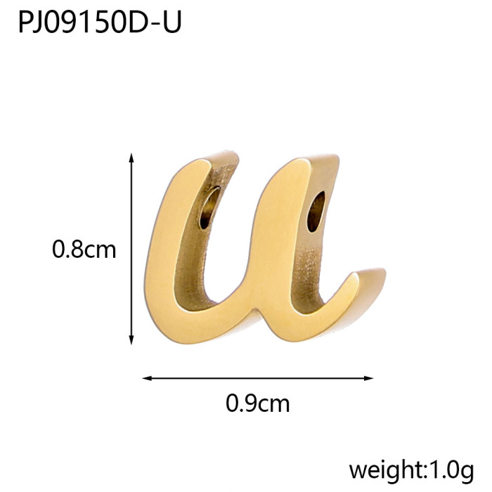 Amazon Cross-Border Hot-Selling Simple 26 Letter Pendant Necklace Earring Charms DIY Accessories Wholesale