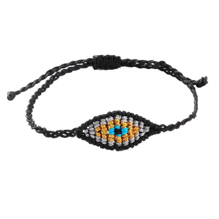 New Rhombus Devil's Eye Bracelet Red Jewelry Rope Handmade Adjustable Hot Sale