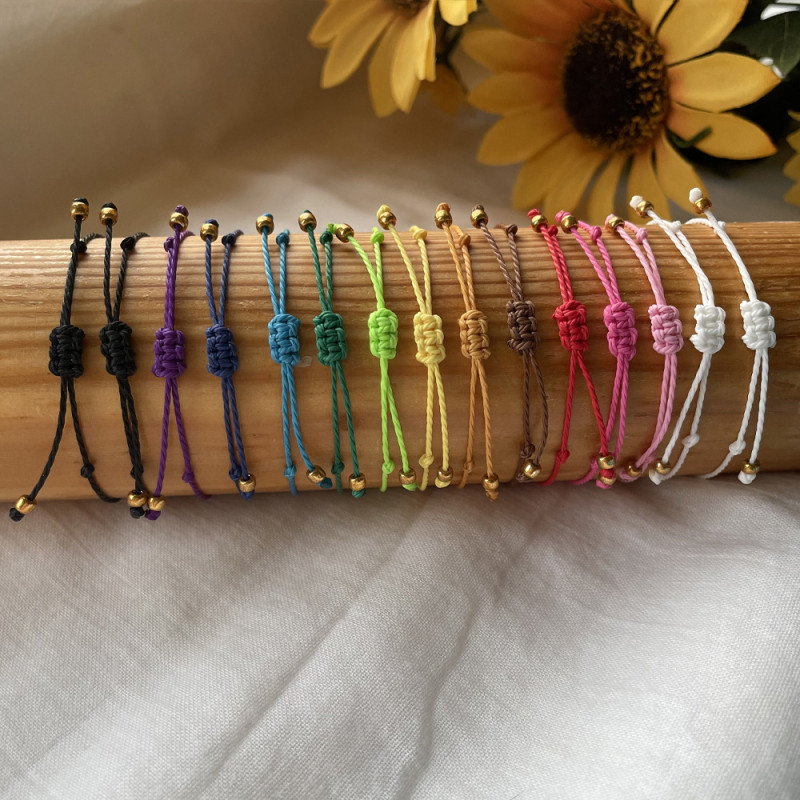 Cross-Border New Bohemian Style Bracelet for Women, Jewelry Rope Resin Flat Eye Bracelet, Light Luxury Niche Set for Girls