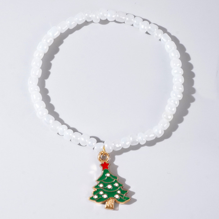 Christmas Limited Edition White Reindeer Head Bracelet Festive Atmosphere Accessory Niche Design Versatile Jewelry