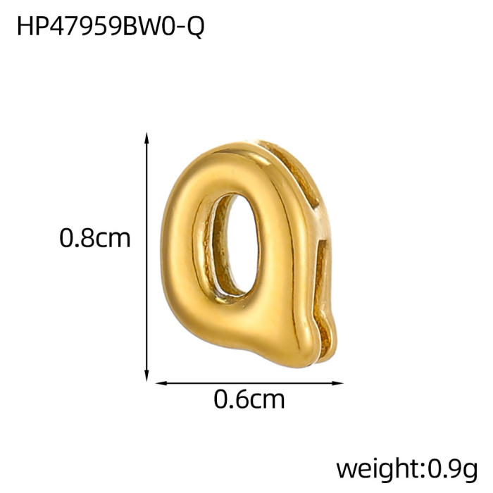 Hot Sale Hollow Small Letter Pendant Stainless Steel 18K Gold Plated Elegant Personality Mini Accessories Wholesale,...