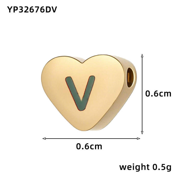 Hot Selling Small Exquisite casual 14K Love English Letter Titanium Steel Pendant Accessories Daily Matching Glossy Love