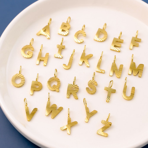 European and American Hot-Selling New 26 English Alphabet Pendants Personalized Stainless Steel Letter Jewelry Accessories Wholesale