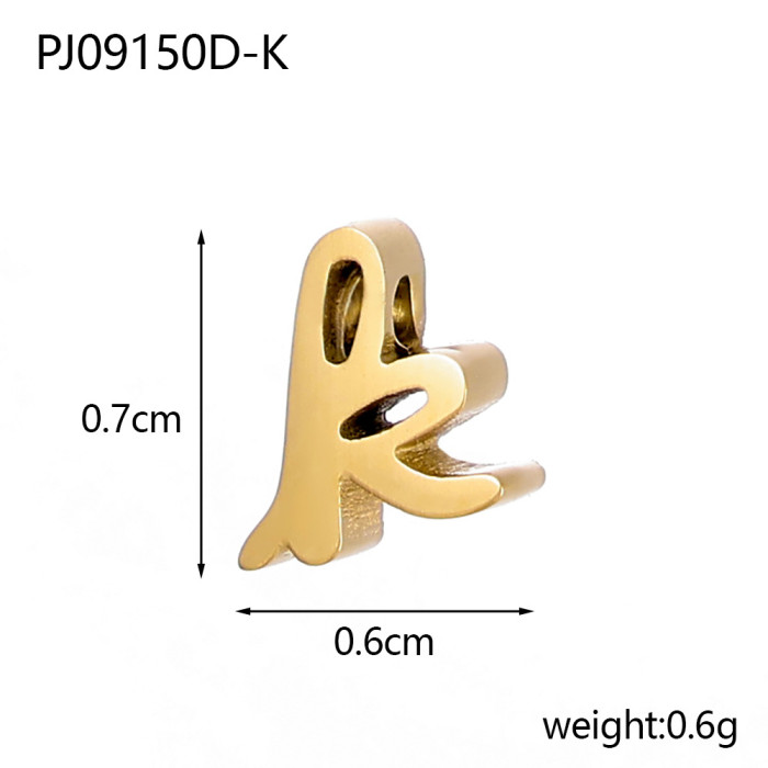 Amazon Cross-Border Hot-Selling Simple 26 Letter Pendant Necklace Earring Charms DIY Accessories Wholesale