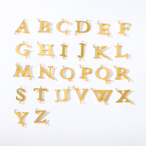 Amazon Hot-Selling Trendy Fashion Light Luxury Stainless Steel 26 Letter Pendant DIY Daily Matching Accessories Wholesale