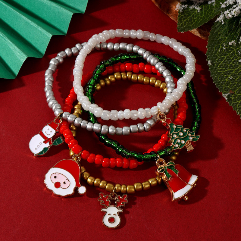 Christmas Limited Edition White Reindeer Head Bracelet Festive Atmosphere Accessory Niche Design Versatile Jewelry