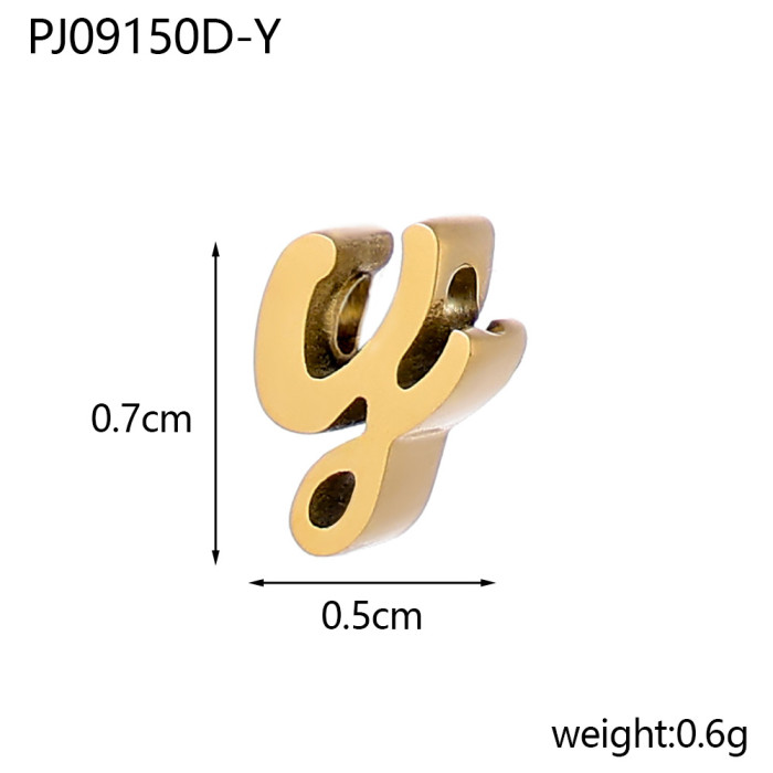 Amazon Cross-Border Hot-Selling Simple 26 Letter Pendant Necklace Earring Charms DIY Accessories Wholesale