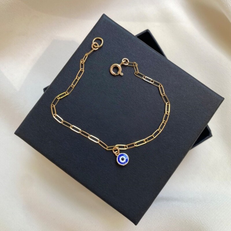 European and American Cross-Border Jewelry Devil's Eye Oil Drop Bracelet Gold Chain Fashion Light Luxury High-End Bracelet for Women