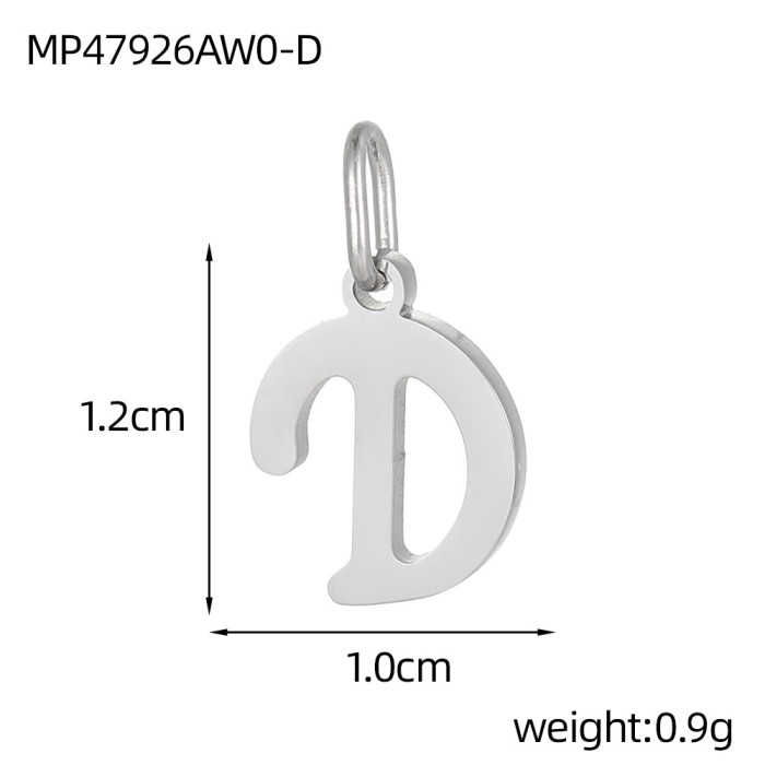 Hot-Selling New 26 Steel Color English Letters Personalized Ins Style Stainless Steel Letter Accessories Wholesale, J...