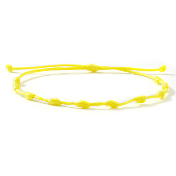 New Rainbow Color Ethnic Style Handmade Knot Rope Friendship Bracelet Adjustable Lucky Hand Rope Couple Small Ornaments