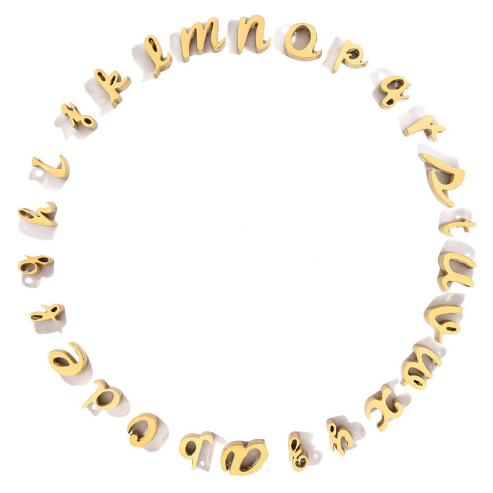 Amazon Cross-Border Hot-Selling Simple 26 Letter Pendant Necklace Earring Charms DIY Accessories Wholesale