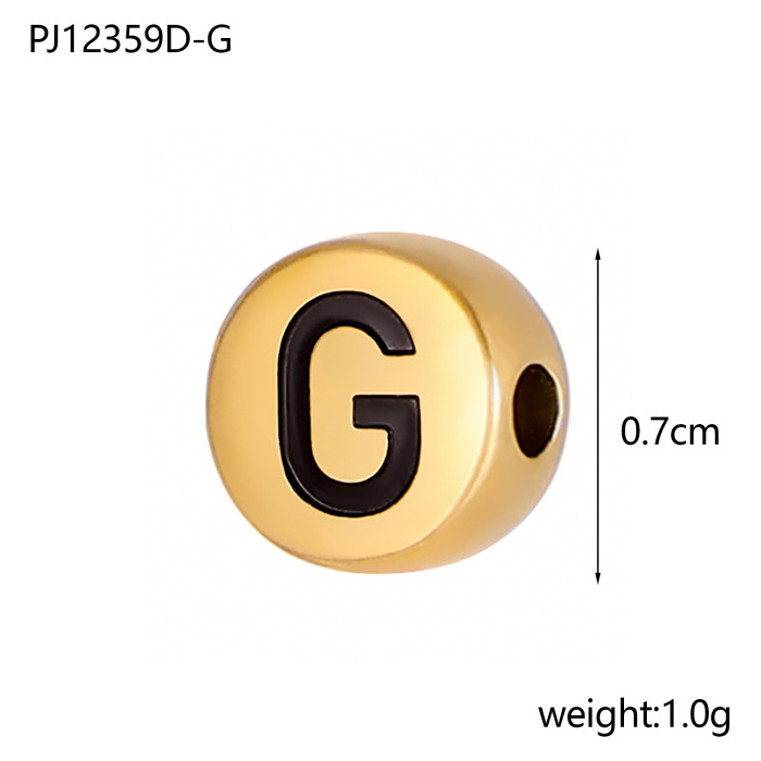 Hot Selling Alphabet Beads English Alphabet Beads Double-Sided Alphabet Round DIY Bracelet Beading Accessories Wholesale