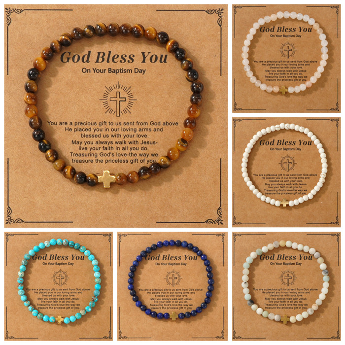 Fortune Yellow Tiger Eye Stone Bracelet for Men, Light Luxury High-End Cross Bracelet, Exquisite Natural Stone Jewelry Wholesale