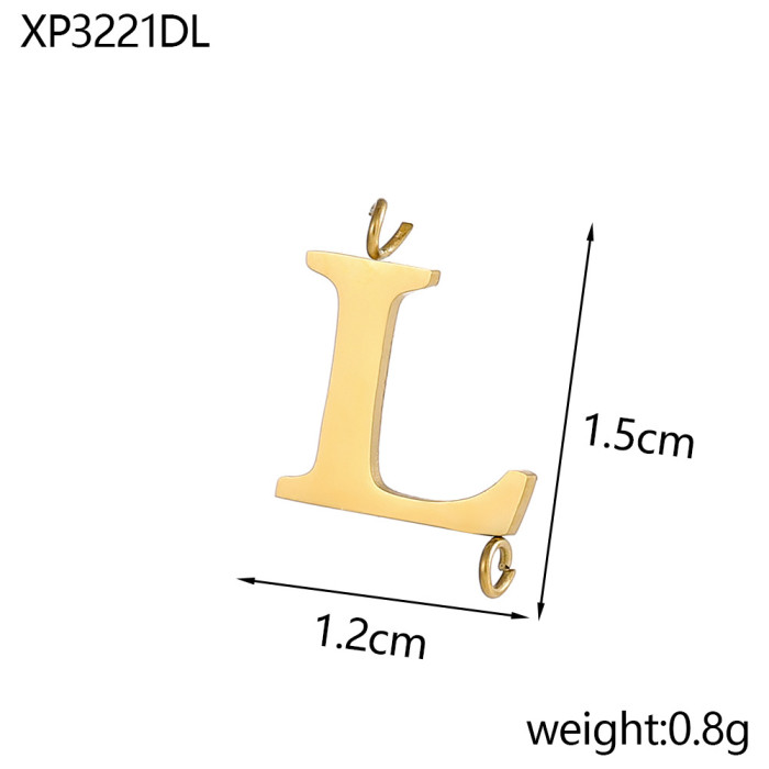 Amazon Hot-Selling Trendy Fashion Light Luxury Stainless Steel 26 Letter Pendant DIY Daily Matching Accessories Whole...