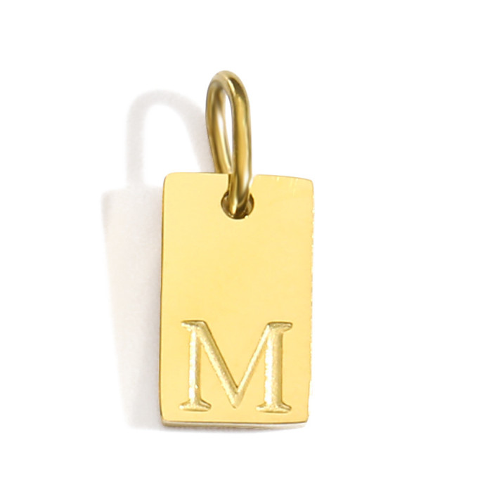 Hot Selling Stainless Steel Jewelry Accessories Birthstone Letter Pendant DIY Jewelry Accessories Colorful Rhinestone...