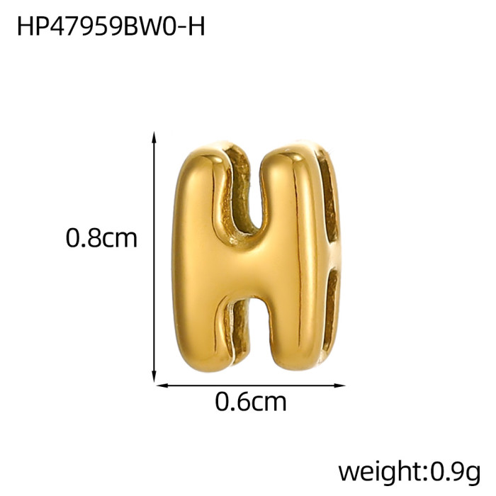 Hot Sale Hollow Small Letter Pendant Stainless Steel 18K Gold Plated Elegant Personality Mini Accessories Wholesale,...