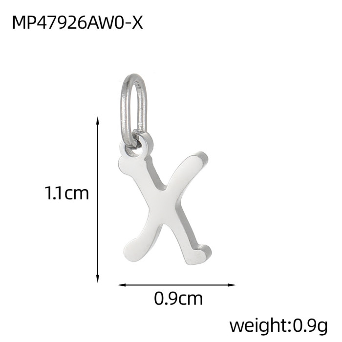 Hot-Selling New 26 Steel Color English Letters Personalized Ins Style Stainless Steel Letter Accessories Wholesale, J...