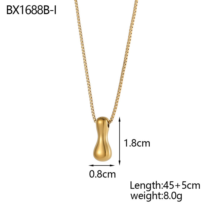 Amazon Hot-Selling Fashion Simple Niche Glossy Balloon Bubble 26 English Letters Elegant Versatile Necklace