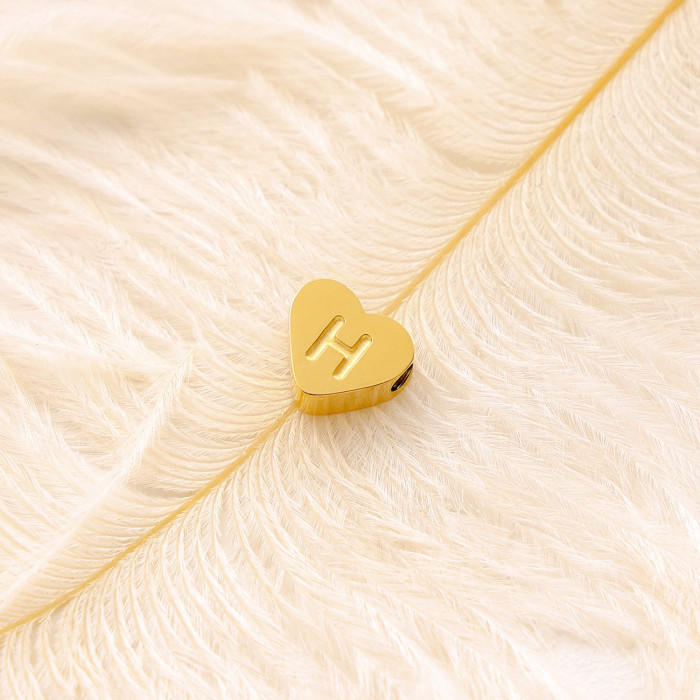 Hot Selling Small Exquisite casual 14K Love English Letter Titanium Steel Pendant Accessories Daily Matching Glossy Love