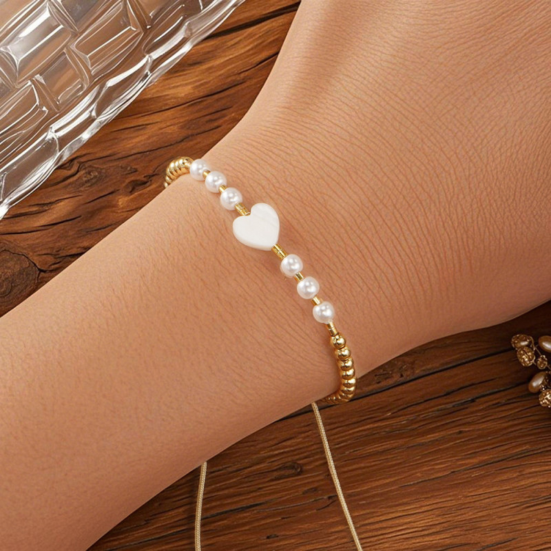 Amazon Hot-Selling Bohemian Style Handmade Braided Bracelet for Women, Niche High-End Original Shell Bracelet