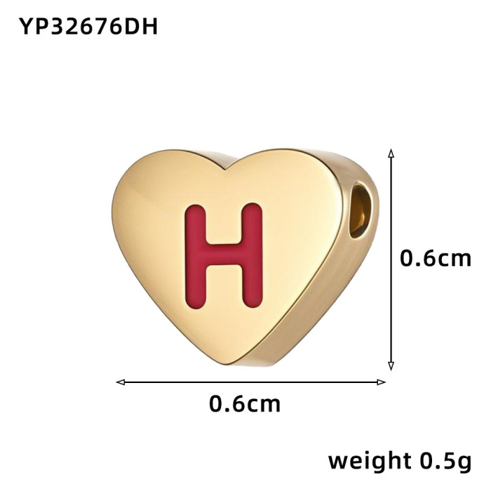 Hot Selling Small Exquisite casual 14K Love English Letter Titanium Steel Pendant Accessories Daily Matching Glossy Love