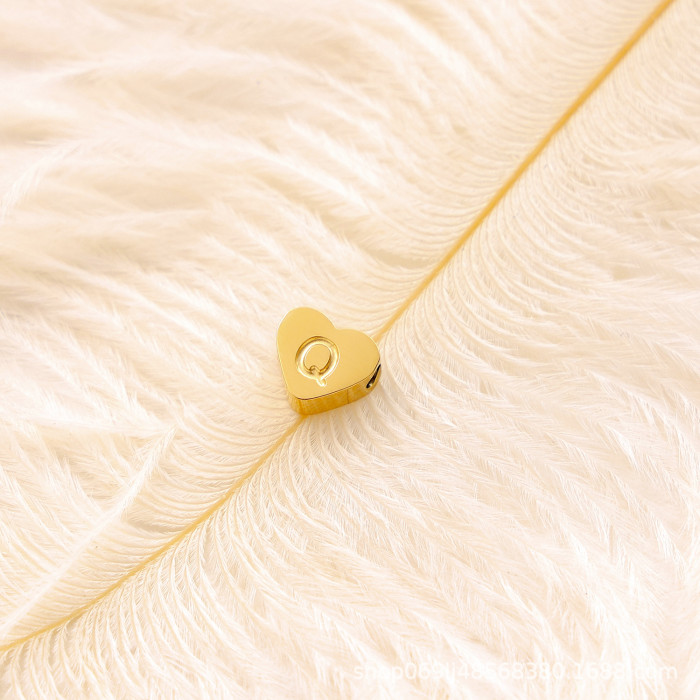 Hot Selling Small Exquisite casual 14K Love English Letter Titanium Steel Pendant Accessories Daily Matching Glossy Love