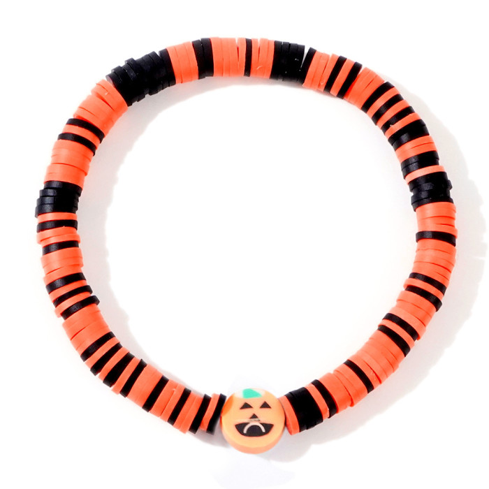 Jewelry INS Style Ghost Pumpkin Soft Clay Bracelet Halloween Party Ghost Bracelet Festival Atmosphere